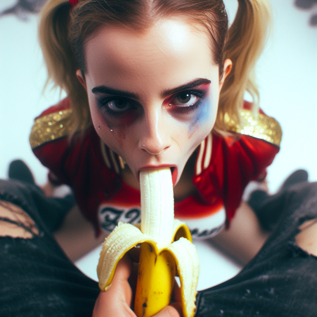 HVWVJjru Emma Watson as Harley Quinn banana gens 06.png